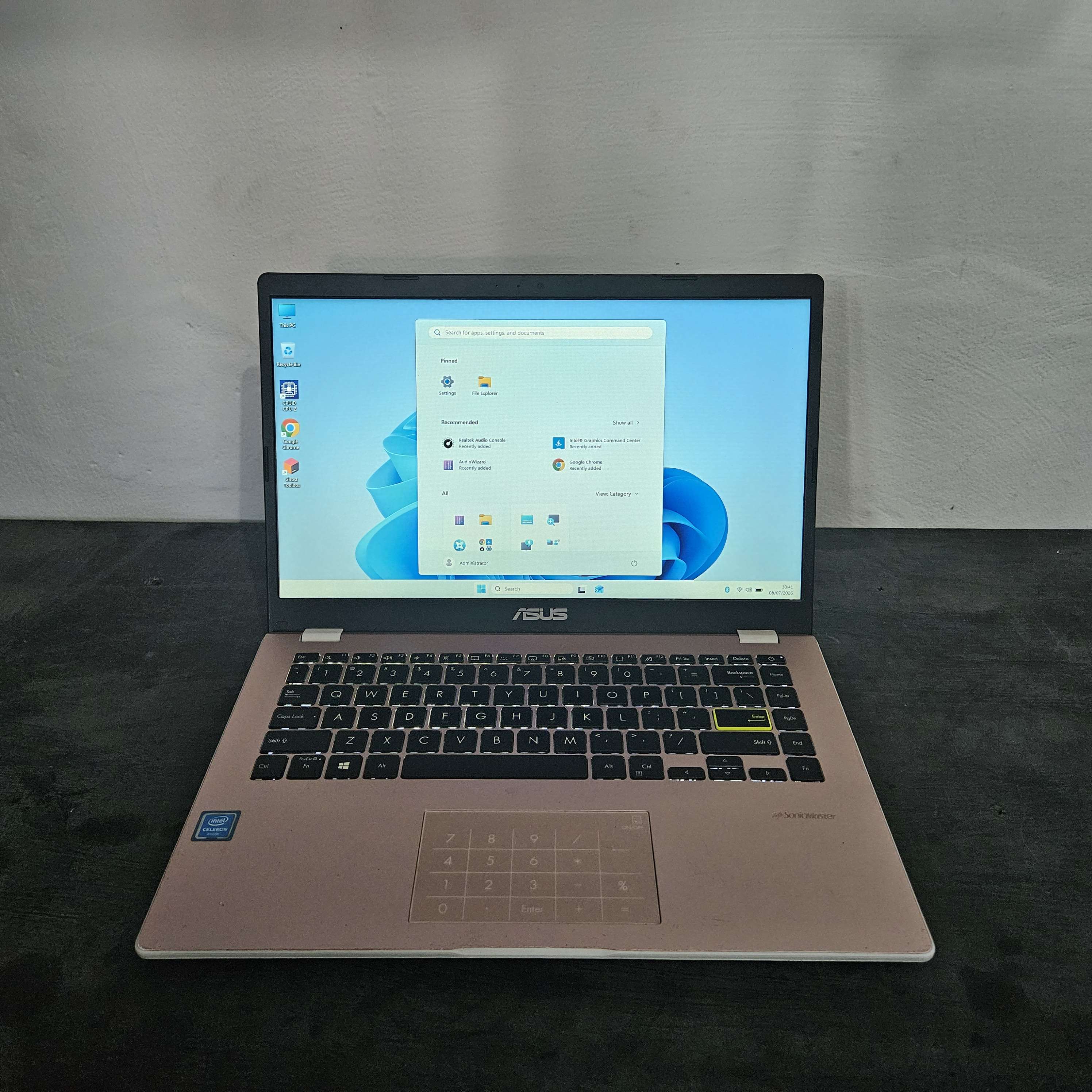 ASUS E410M Rose Gold Backlight Keyboard