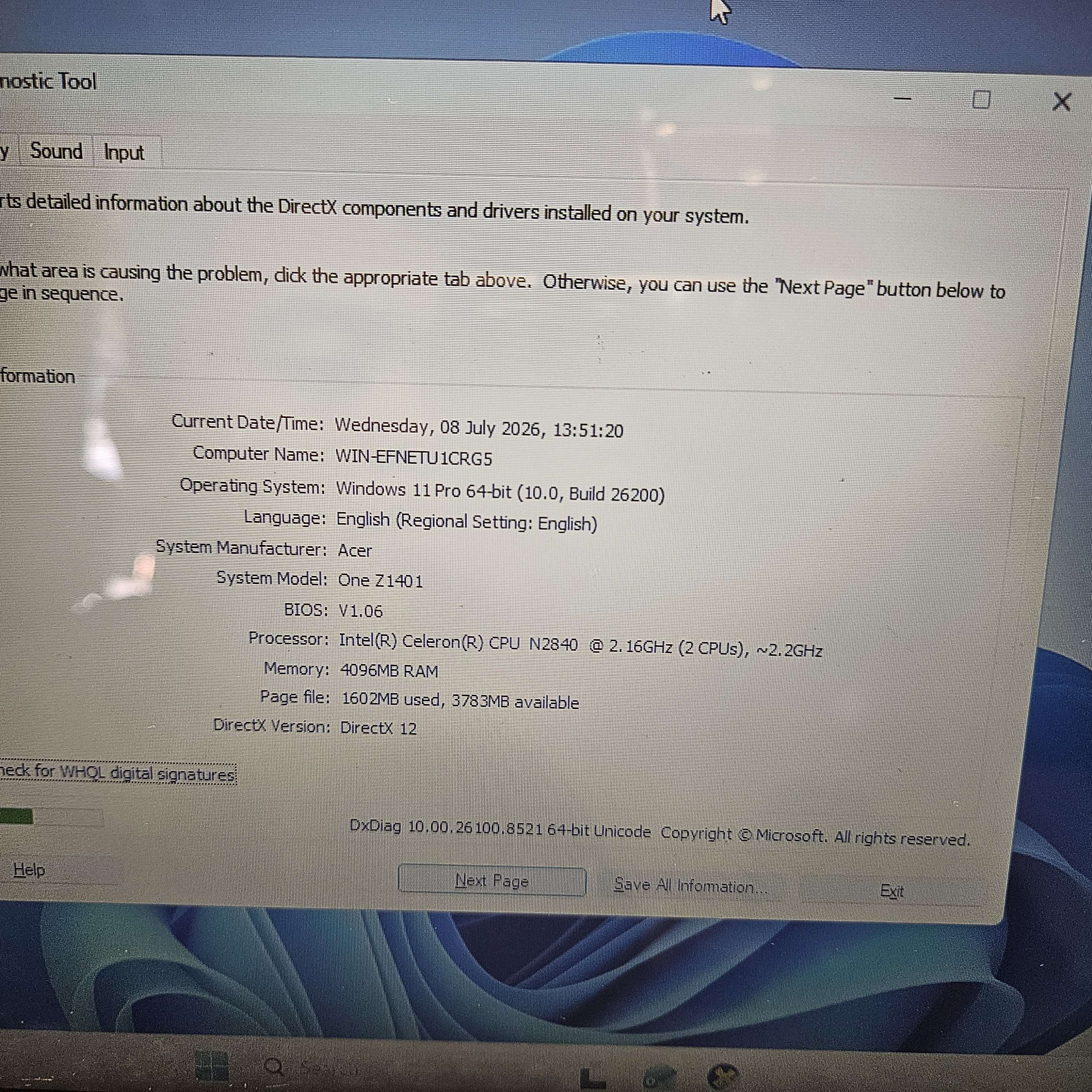 ACER Murah Meriah Z1401 RAM 4GB SSD 128GB