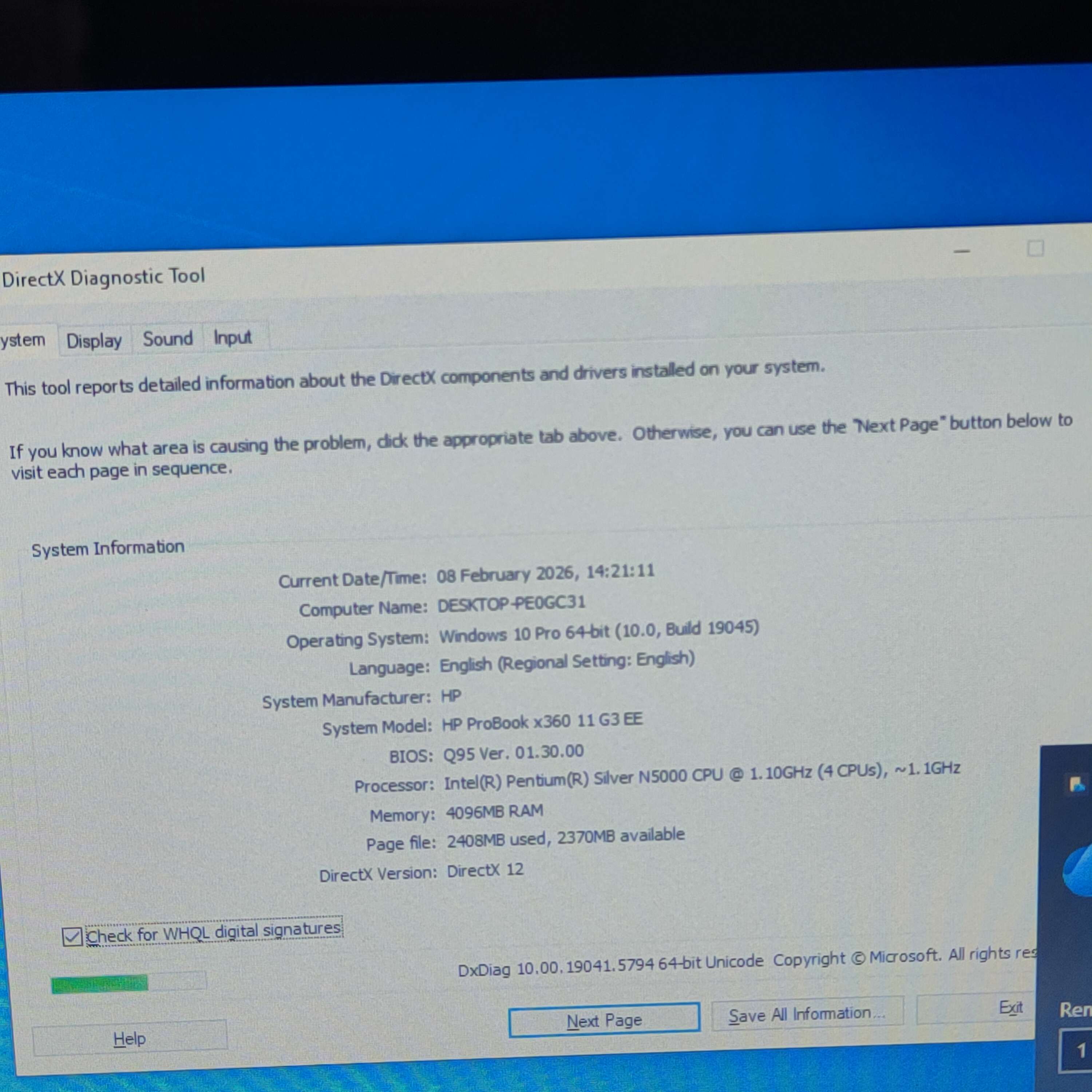 HP Probook TOUCHSCREEN X360 11 G4 EE 2019 Intel Pentium Silver N5000 RAM 4 GB SSD 128 GB
